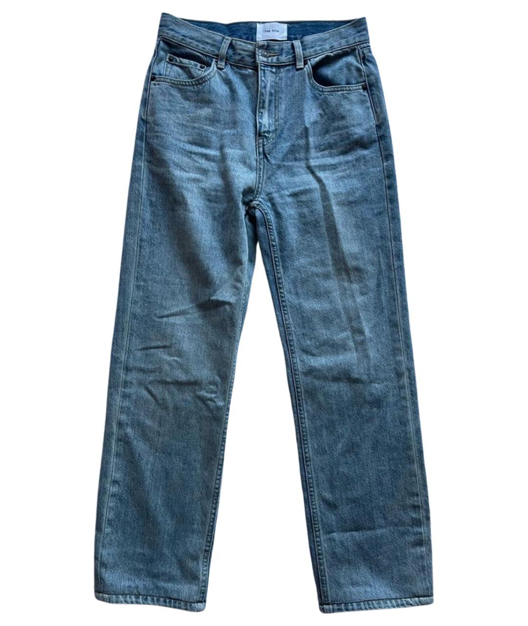 THE ROW Синие хлопко-полиэстеровые прямые джинсы, фото 1