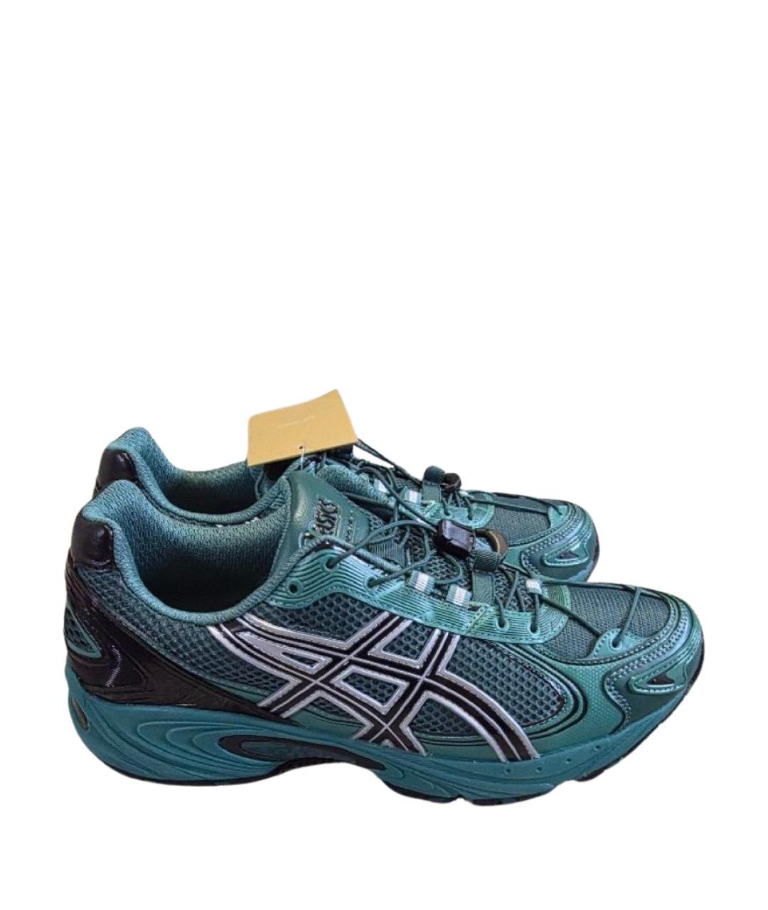 ASICS Зеленые текстильные низкие кроссовки / кеды, фото 1