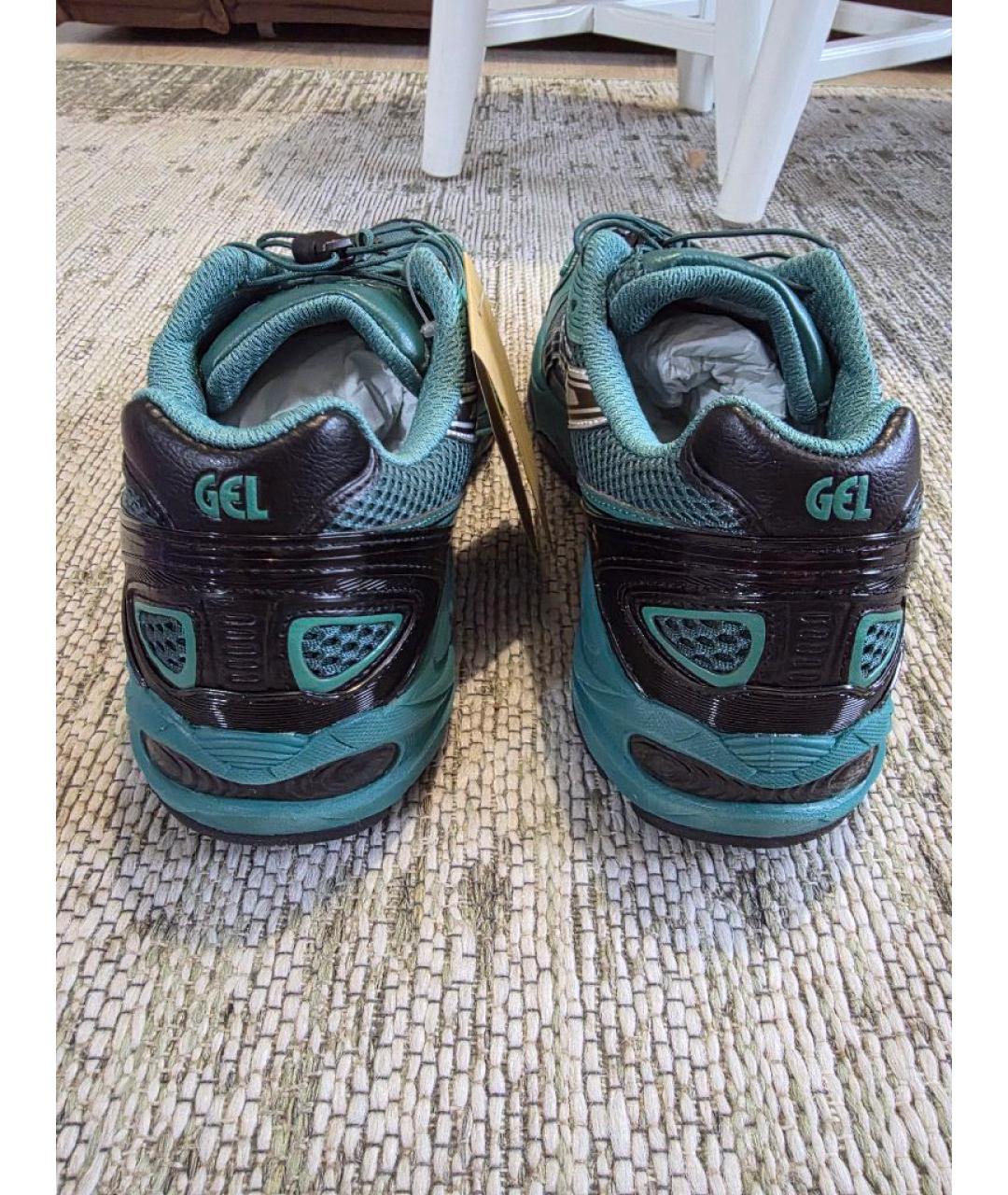 ASICS Зеленые текстильные низкие кроссовки / кеды, фото 4