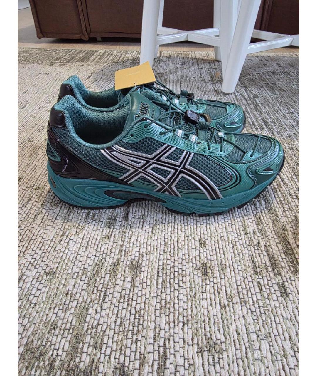 ASICS Зеленые текстильные низкие кроссовки / кеды, фото 6