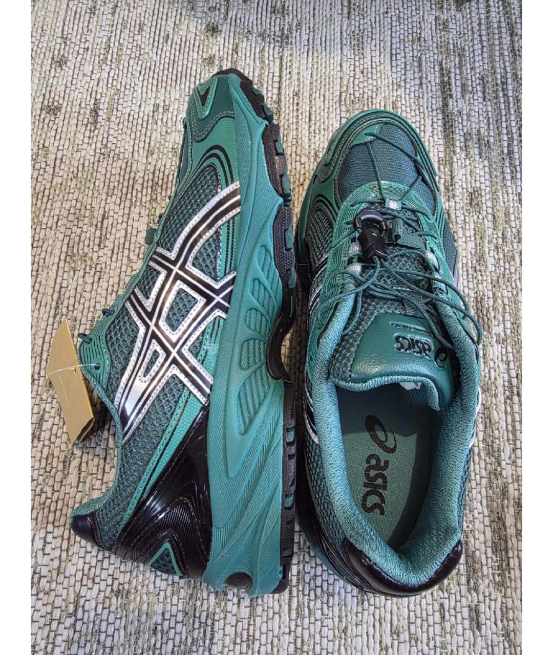 ASICS Зеленые текстильные низкие кроссовки / кеды, фото 3