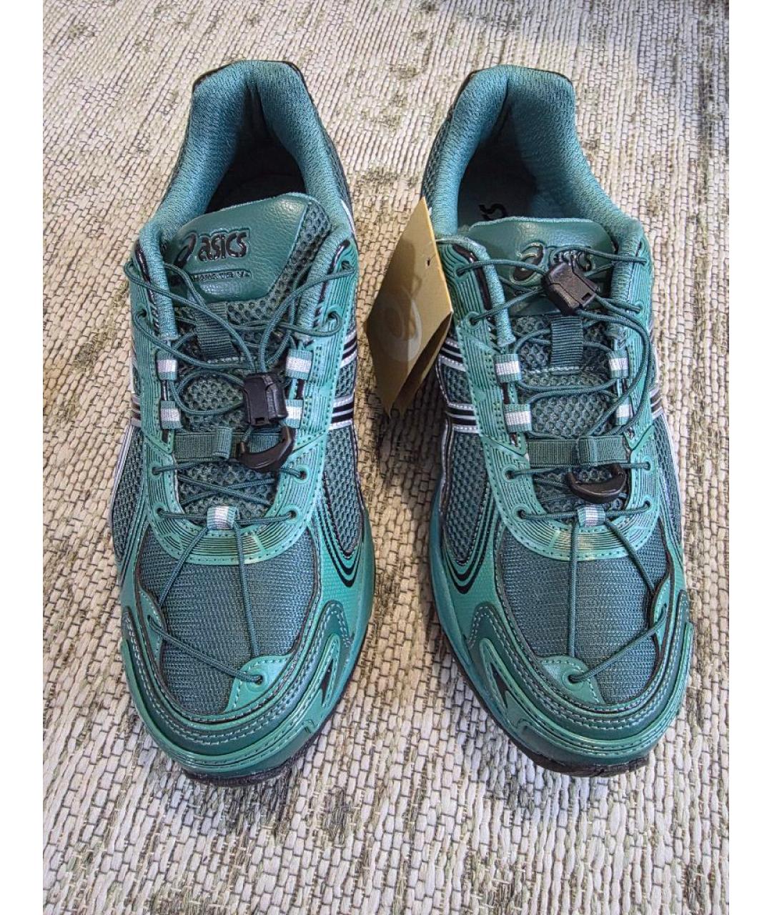 ASICS Зеленые текстильные низкие кроссовки / кеды, фото 2