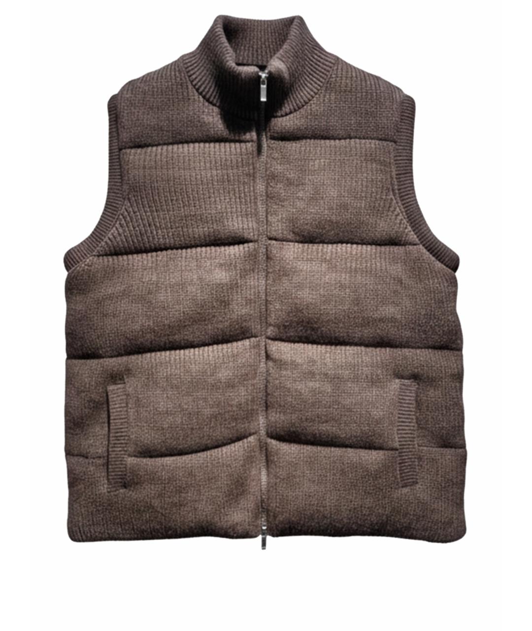 MC2 SAINT BARTH Коричневый шерстяной жилет, фото 1