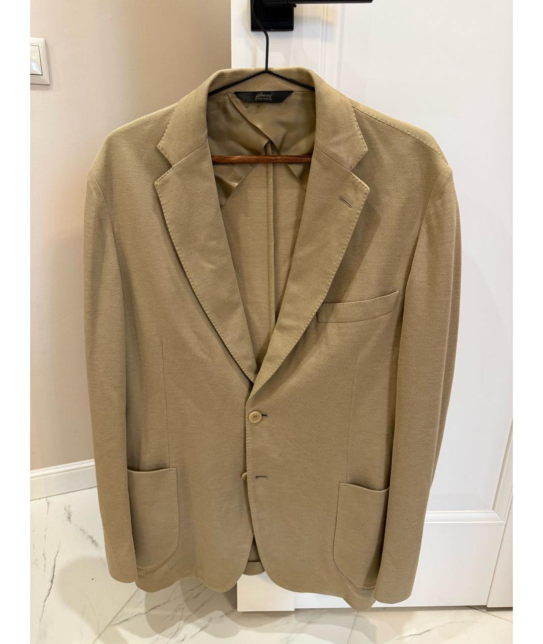 BRIONI Бежевый шелковый пиджак, фото 6