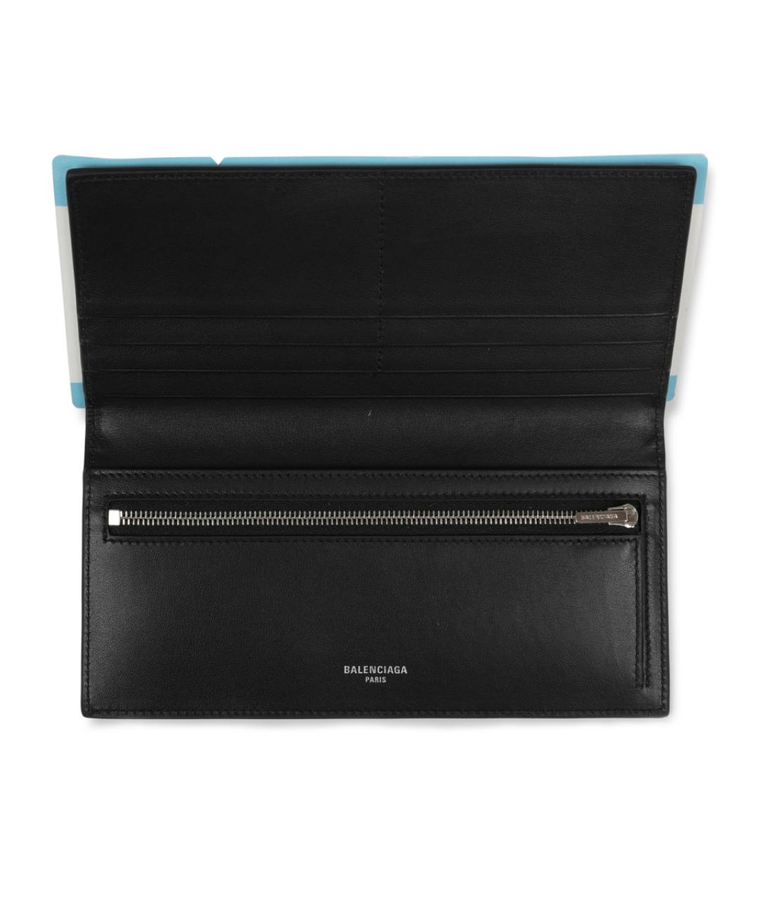 BALENCIAGA Синий кожаный кошелек, фото 3