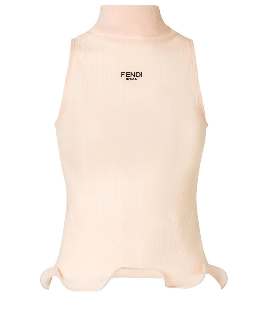 FENDI Розовая шерстяная майка, фото 1