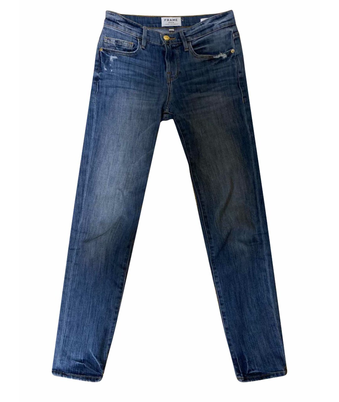FRAME Синие прямые джинсы, фото 1