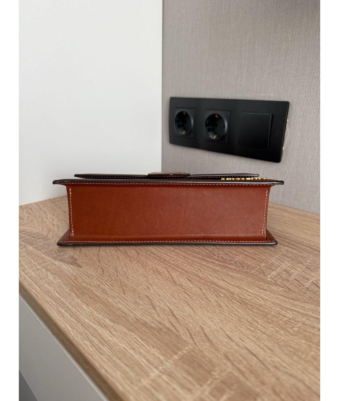 JACQUEMUS Коричневая кожаная сумка через плечо, фото 5