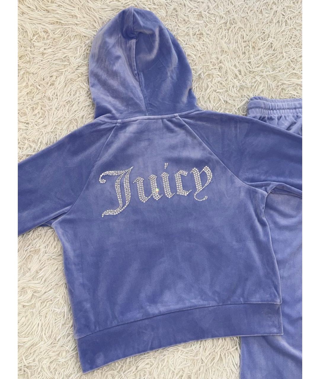 JUICY COUTURE Фиолетовый велюровый спортивные костюмы, фото 5