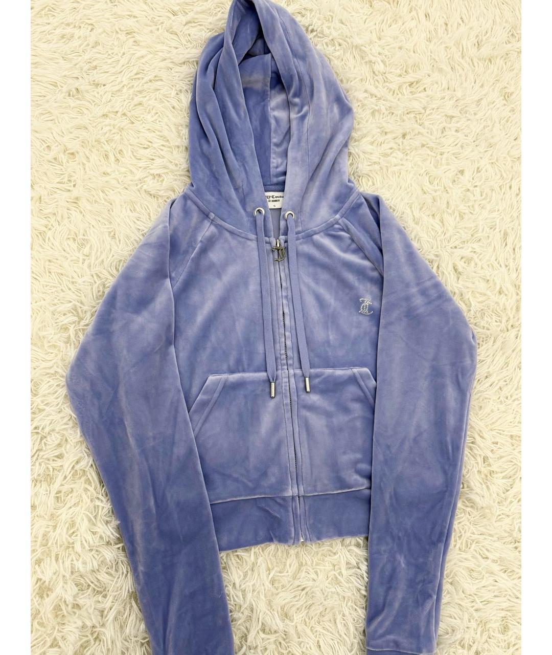 JUICY COUTURE Фиолетовый велюровый спортивные костюмы, фото 3