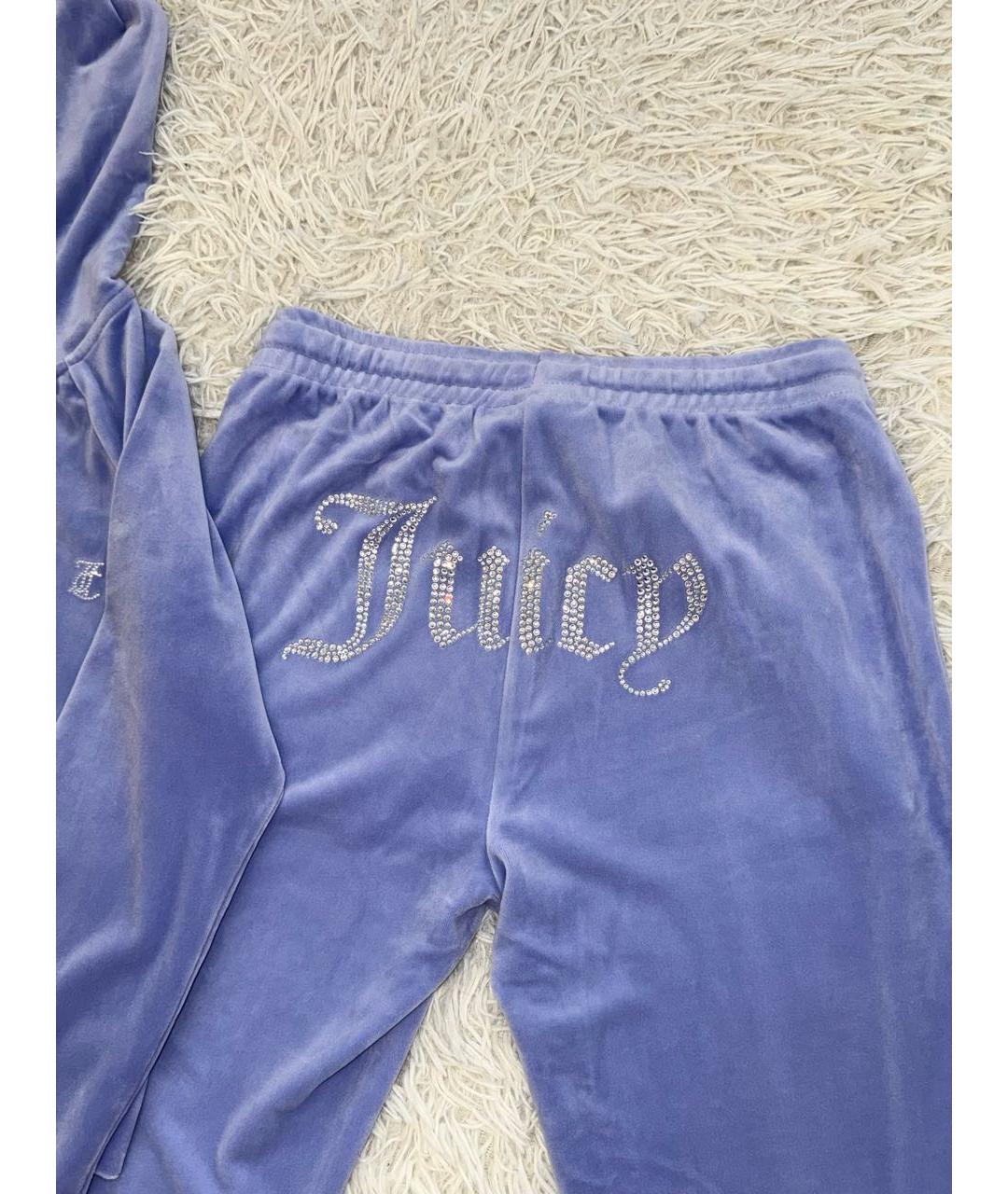 JUICY COUTURE Фиолетовый велюровый спортивные костюмы, фото 4