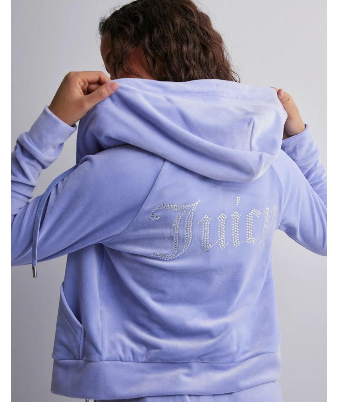 JUICY COUTURE Фиолетовый велюровый спортивные костюмы, фото 8