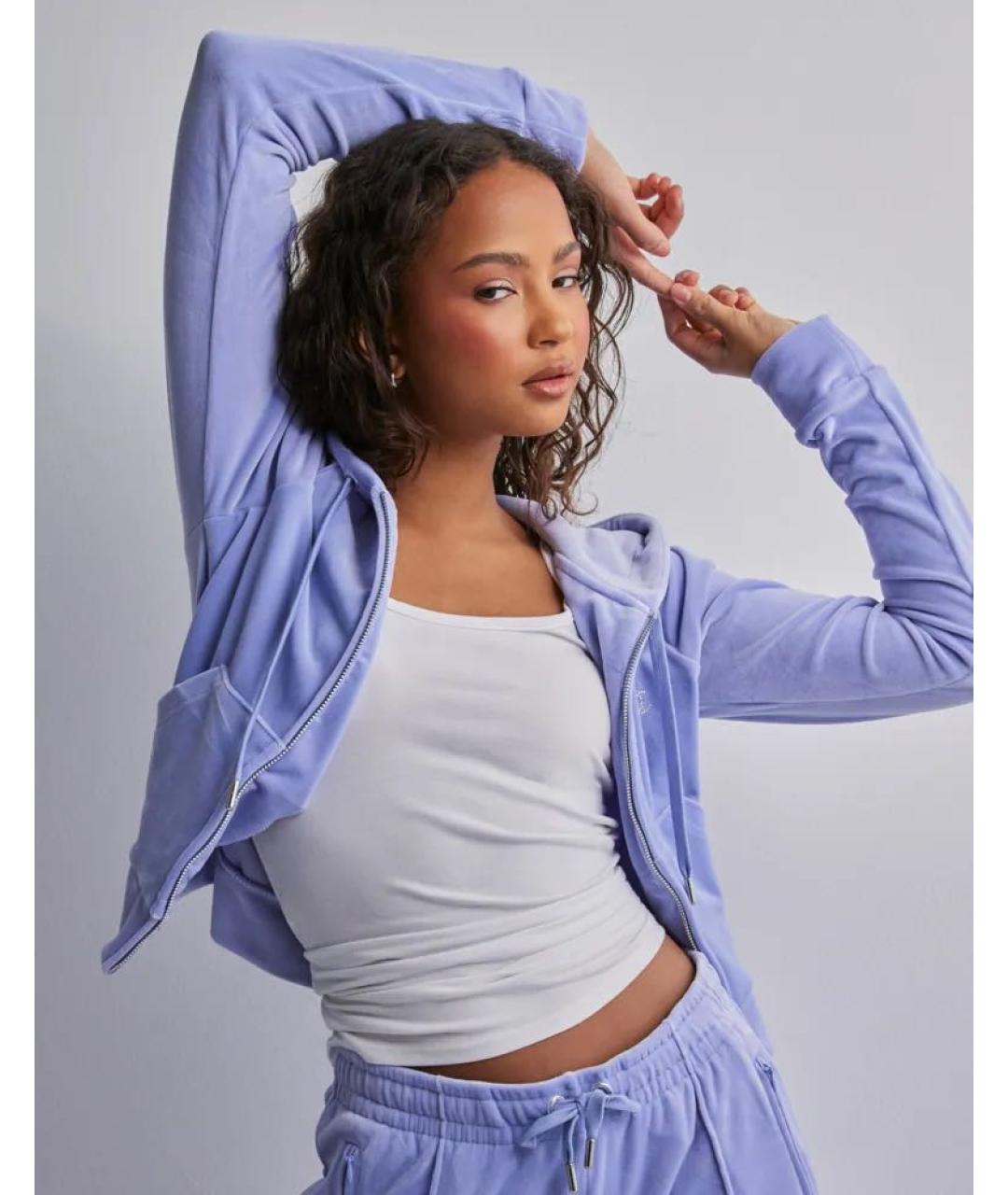 JUICY COUTURE Фиолетовый велюровый спортивные костюмы, фото 6