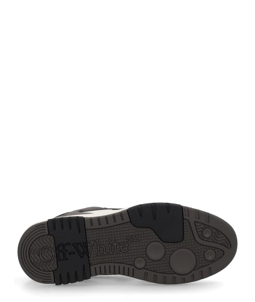 OFF-WHITE Серые кожаные низкие кроссовки / кеды, фото 6