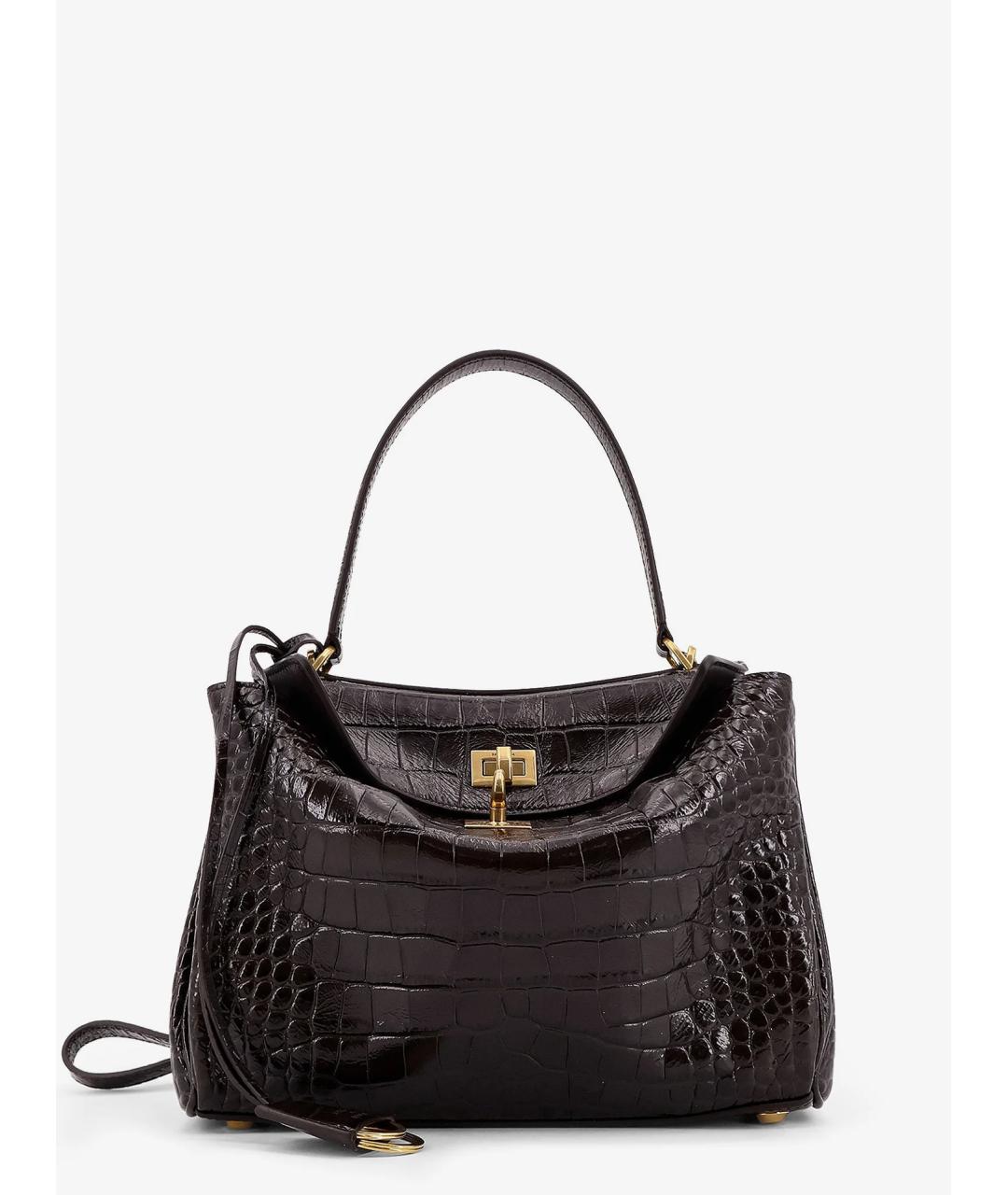 BALENCIAGA Коричневая кожаная сумка тоут, фото 4