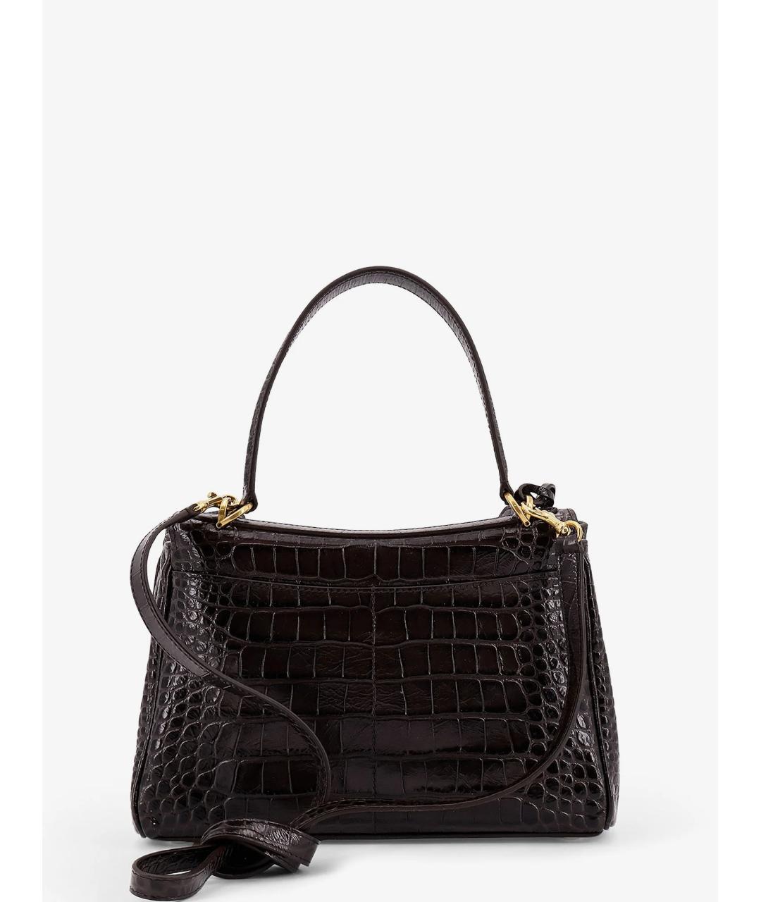 BALENCIAGA Коричневая кожаная сумка тоут, фото 2