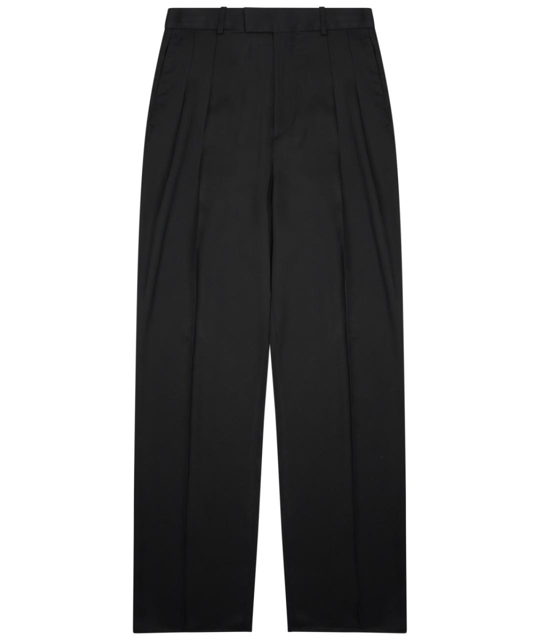 BOTTEGA VENETA Черные вискозные прямые брюки, фото 1