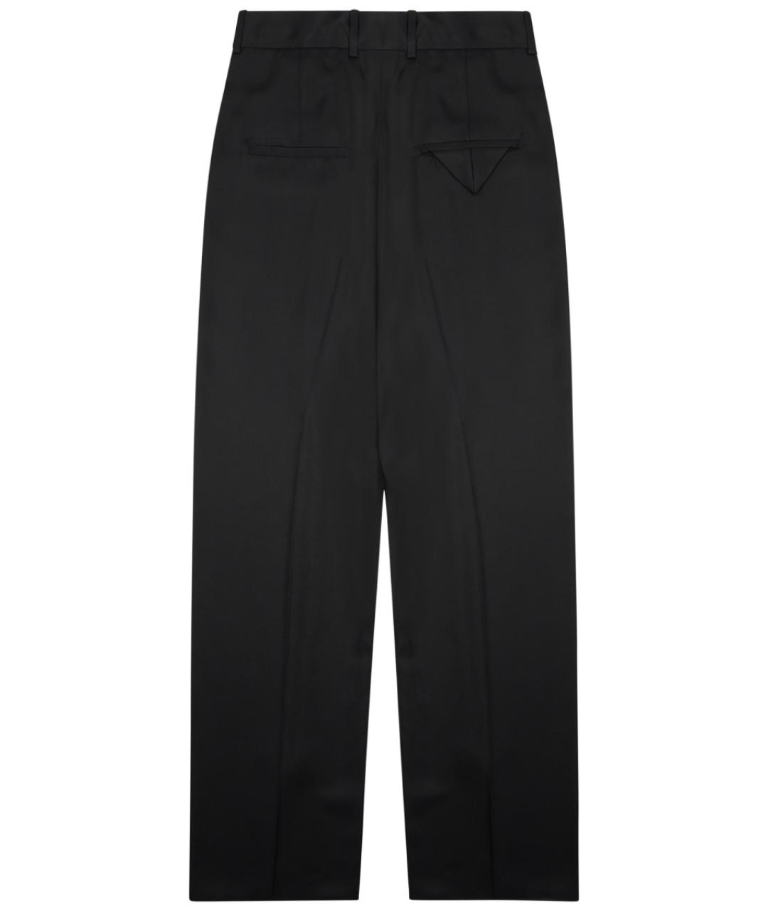 BOTTEGA VENETA Черные вискозные прямые брюки, фото 2