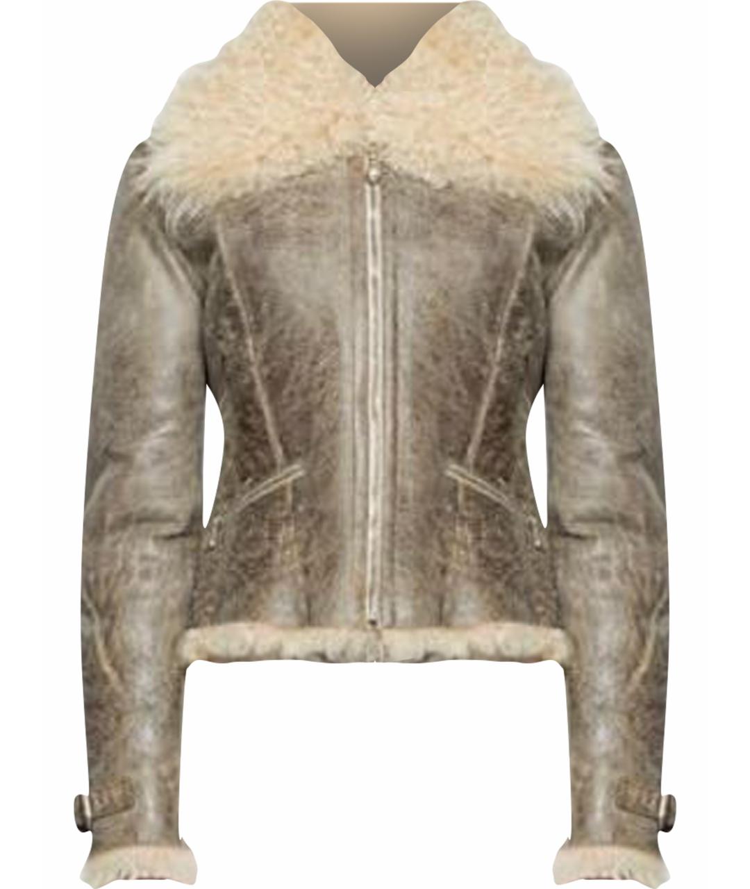 ACNE STUDIOS Бежевая кожаная дубленка, фото 1