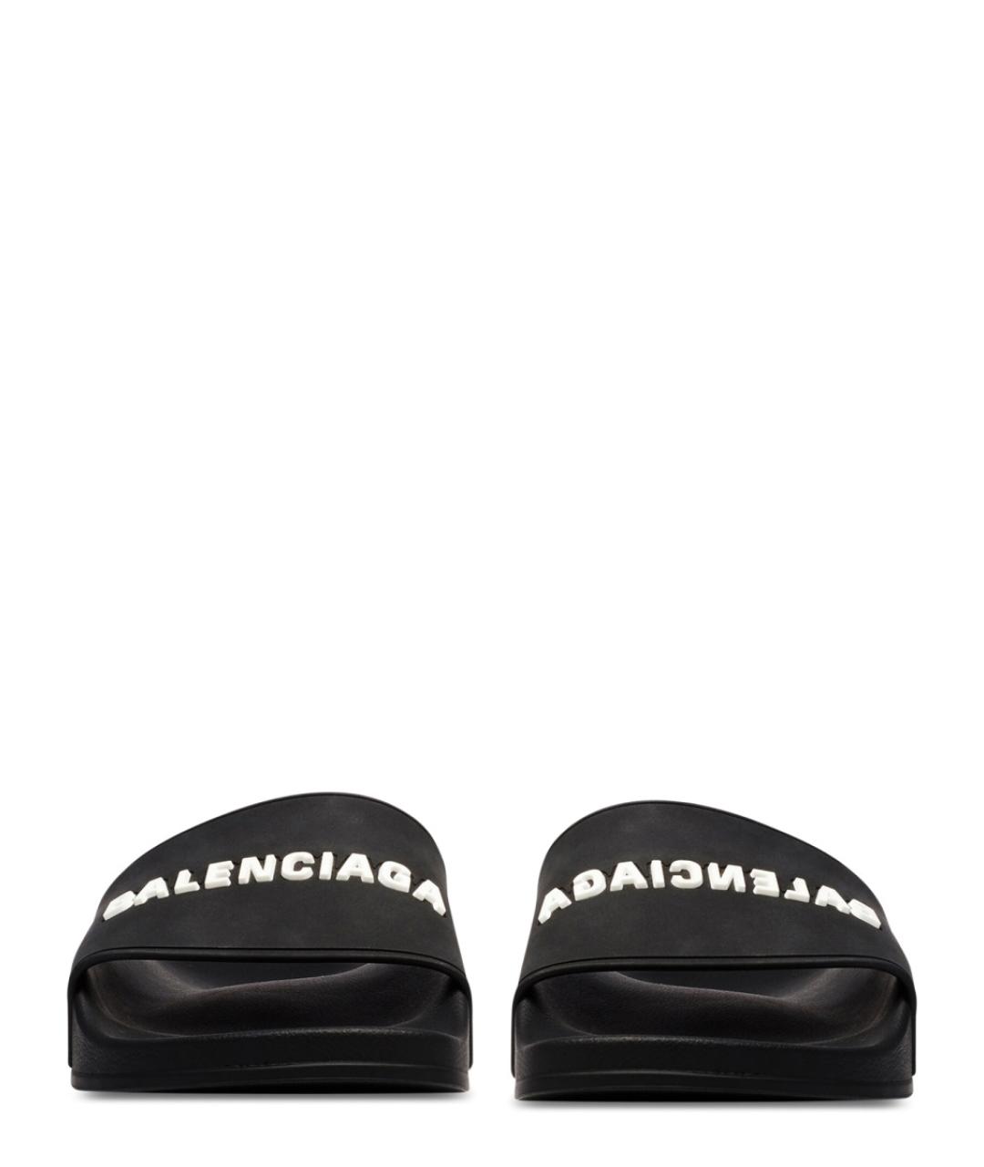BALENCIAGA Черные шлепанцы, фото 3