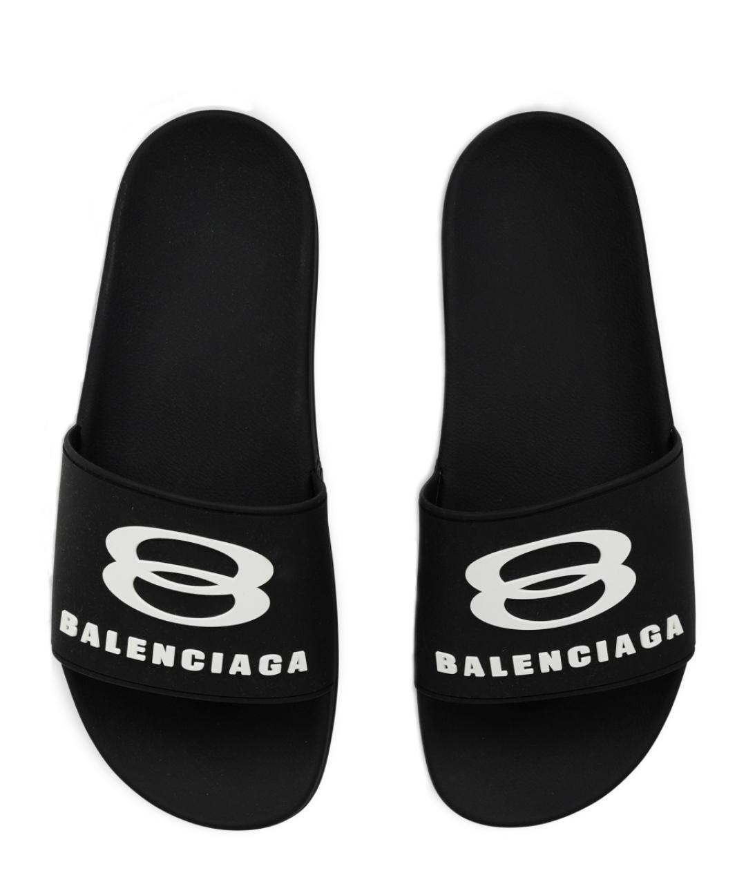 BALENCIAGA Черные шлепанцы, фото 5