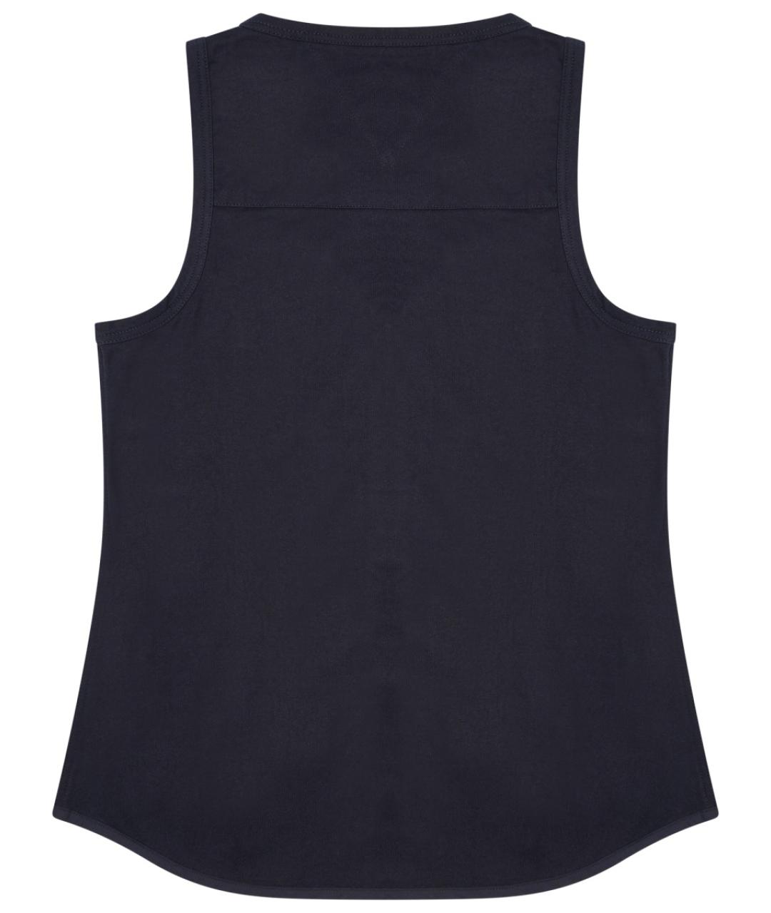 BOTTEGA VENETA Синяя хлопковая майка, фото 2