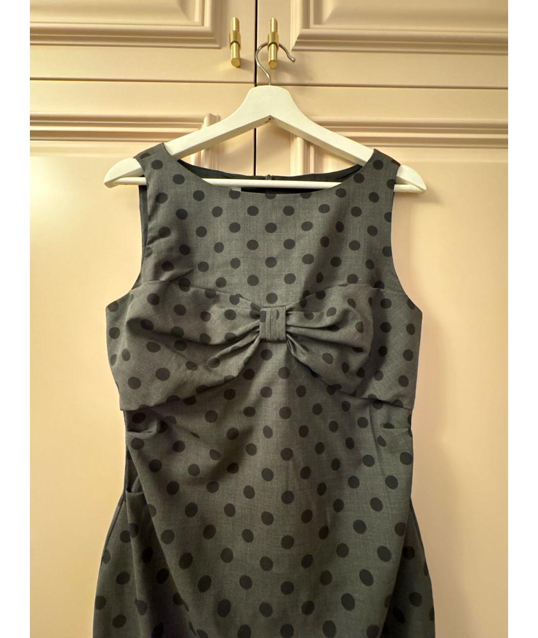 MOSCHINO Серое хлопковое повседневное платье, фото 4