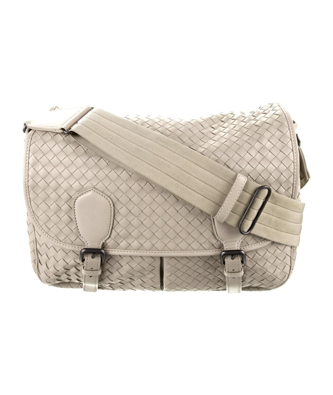 BOTTEGA VENETA Бежевая кожаная сумка через плечо, фото 1