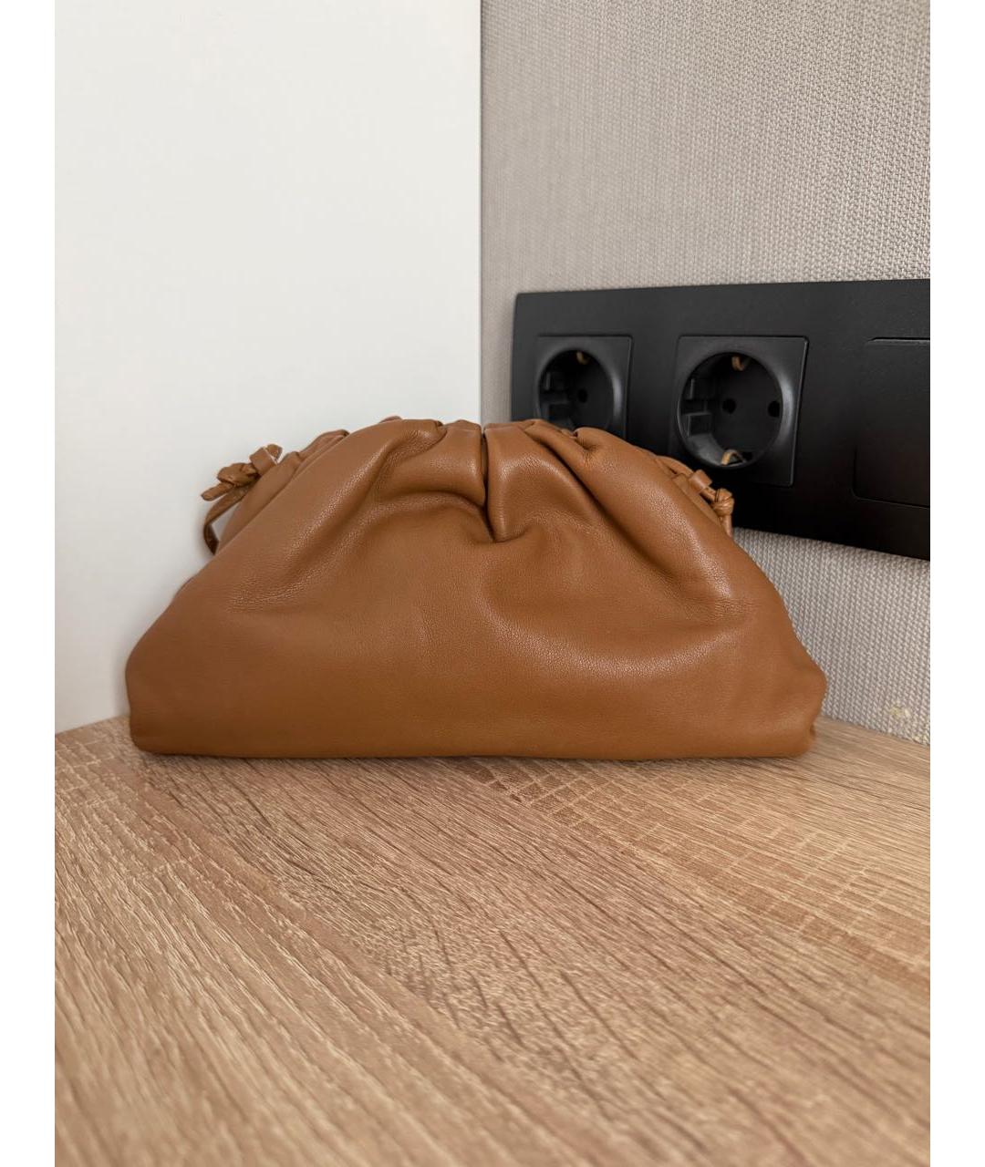 BOTTEGA VENETA Коричневая кожаная сумка через плечо, фото 8