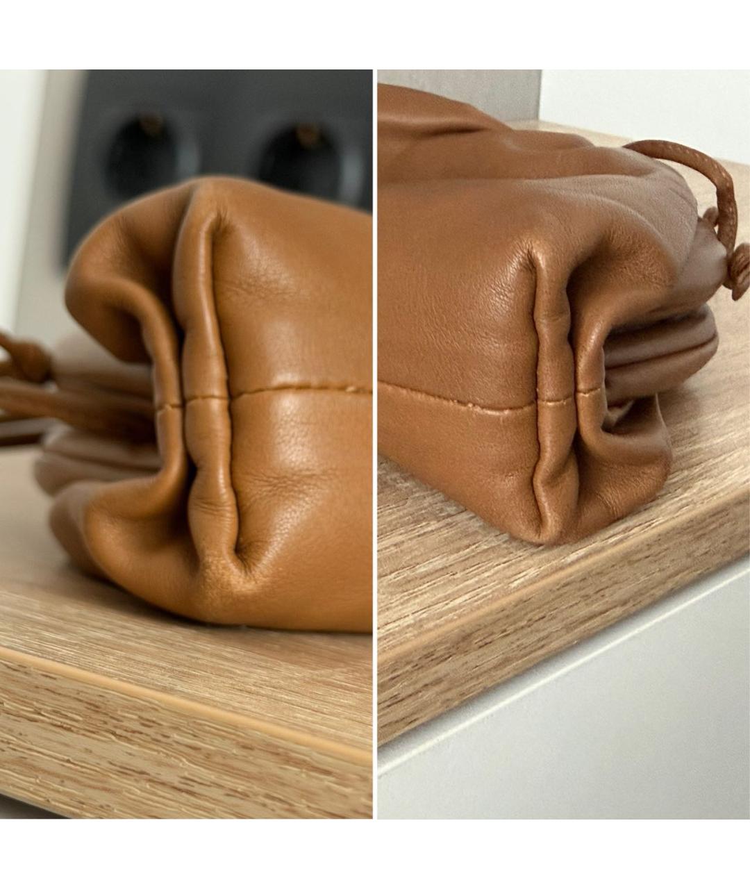 BOTTEGA VENETA Коричневая кожаная сумка через плечо, фото 5