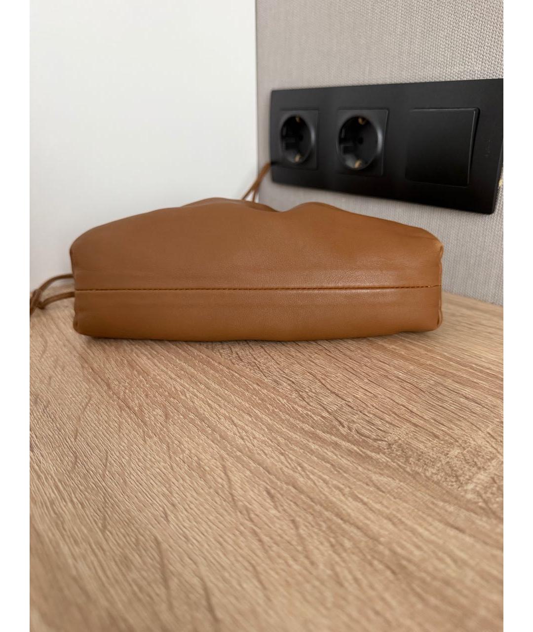 BOTTEGA VENETA Коричневая кожаная сумка через плечо, фото 3
