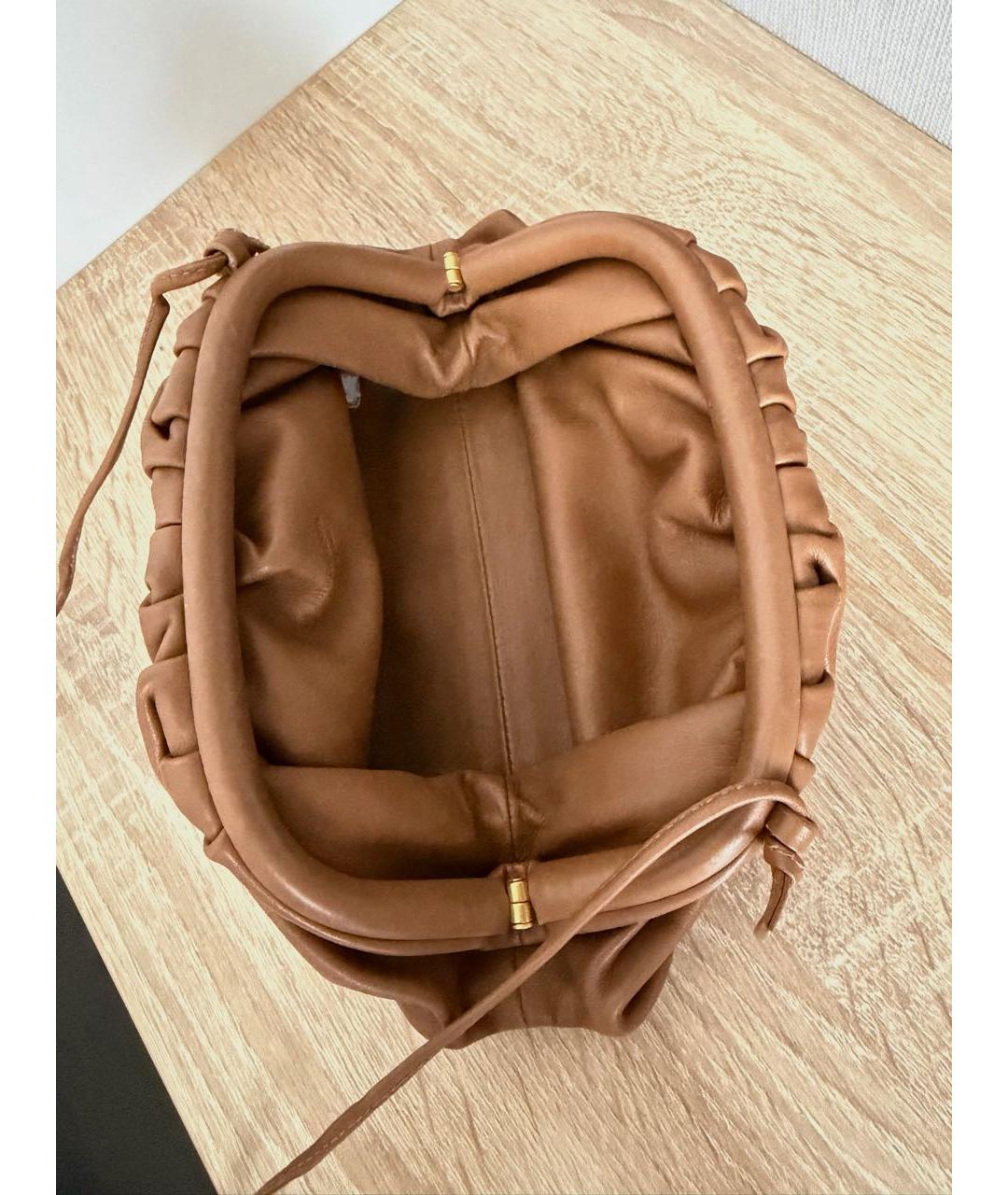 BOTTEGA VENETA Коричневая кожаная сумка через плечо, фото 6