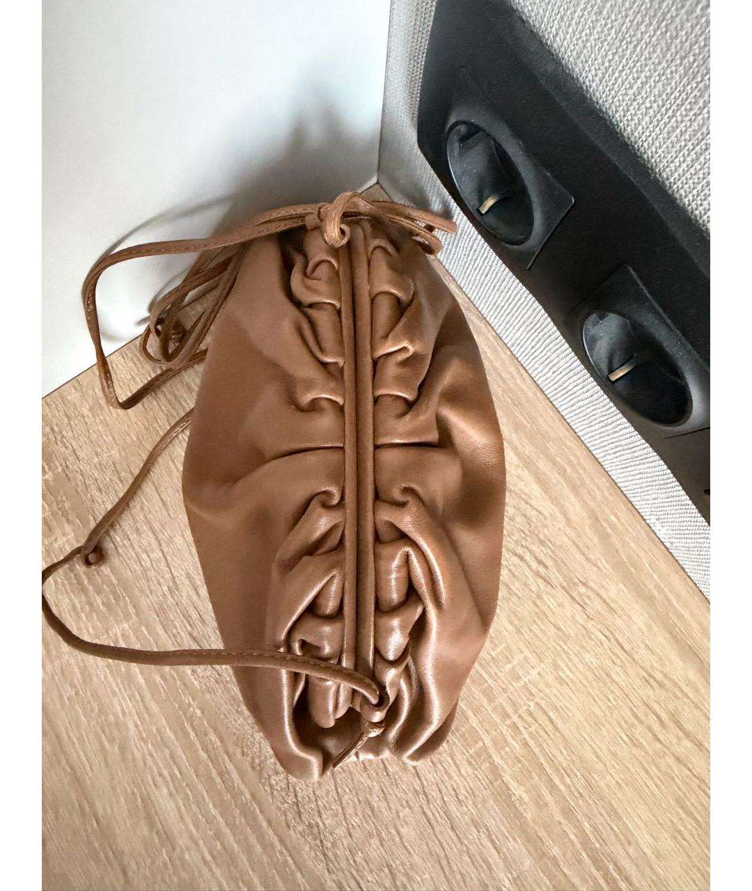 BOTTEGA VENETA Коричневая кожаная сумка через плечо, фото 2