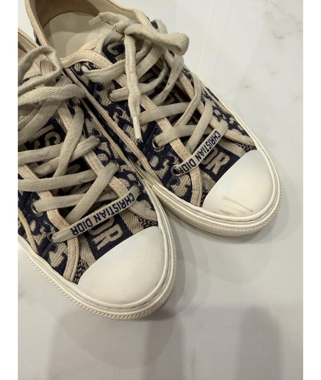 CHRISTIAN DIOR Синие текстильные кеды, фото 6