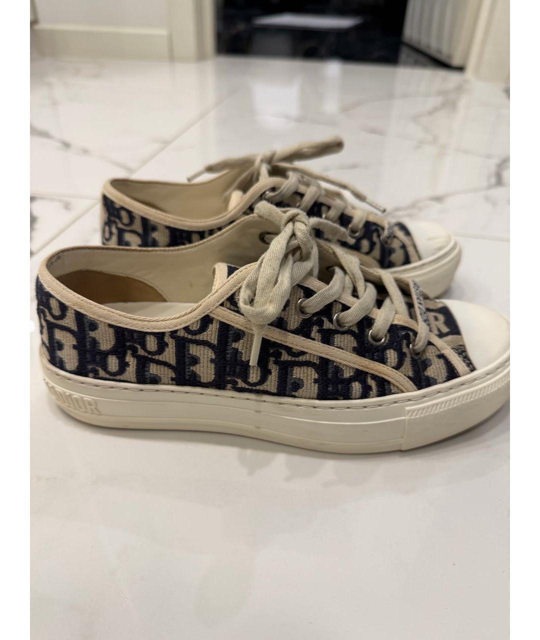 CHRISTIAN DIOR Синие текстильные кеды, фото 9