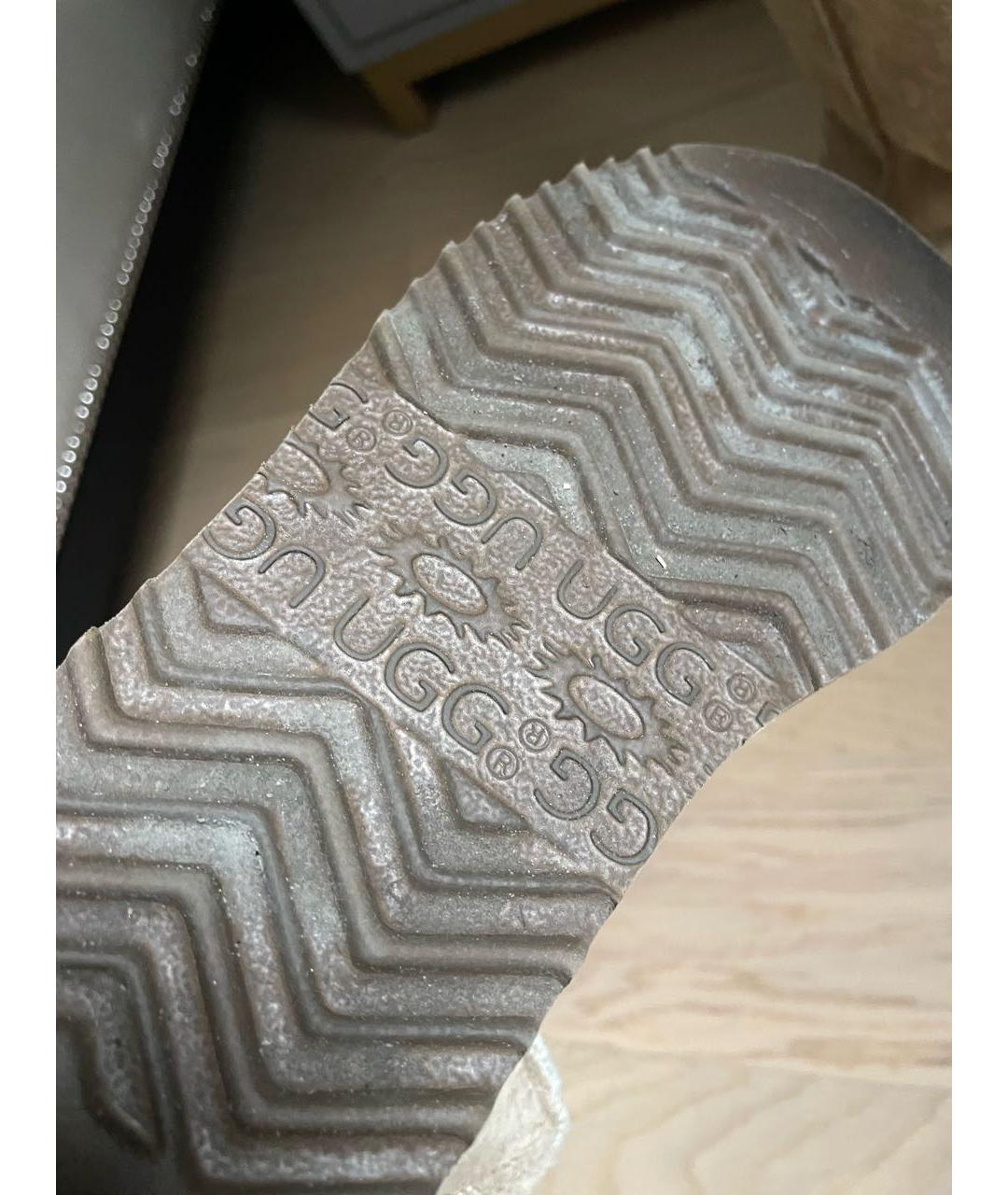 UGG AUSTRALIA Бежевые замшевые ботинки, фото 5