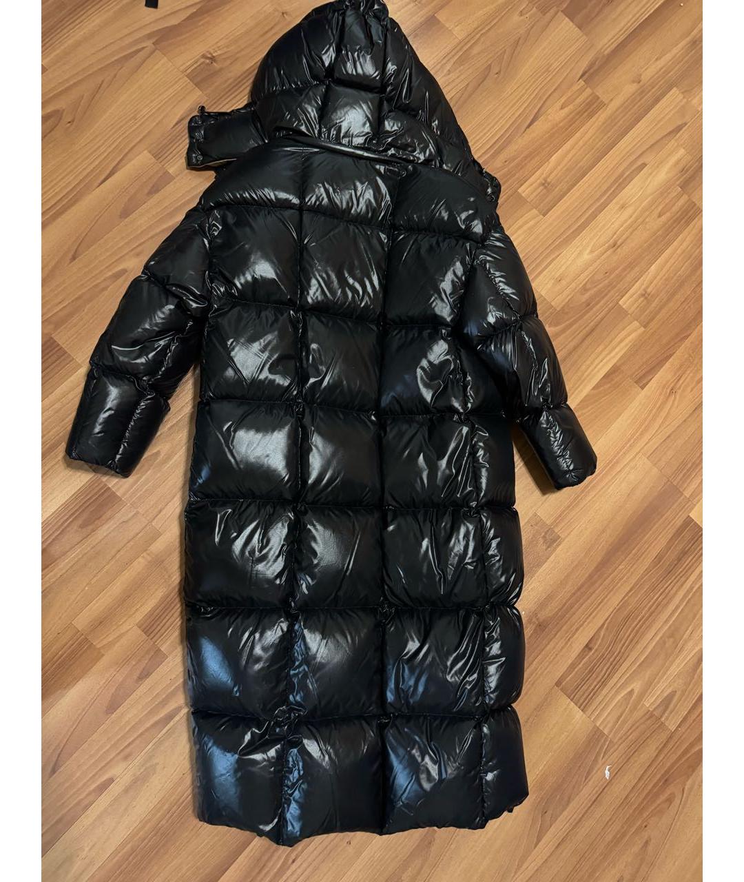 MONCLER Черный полиэстеровый пуховик, фото 2