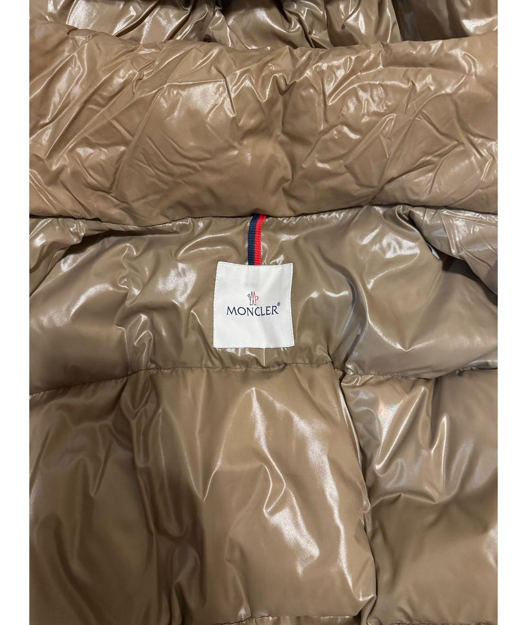 MONCLER Черный полиэстеровый пуховик, фото 3