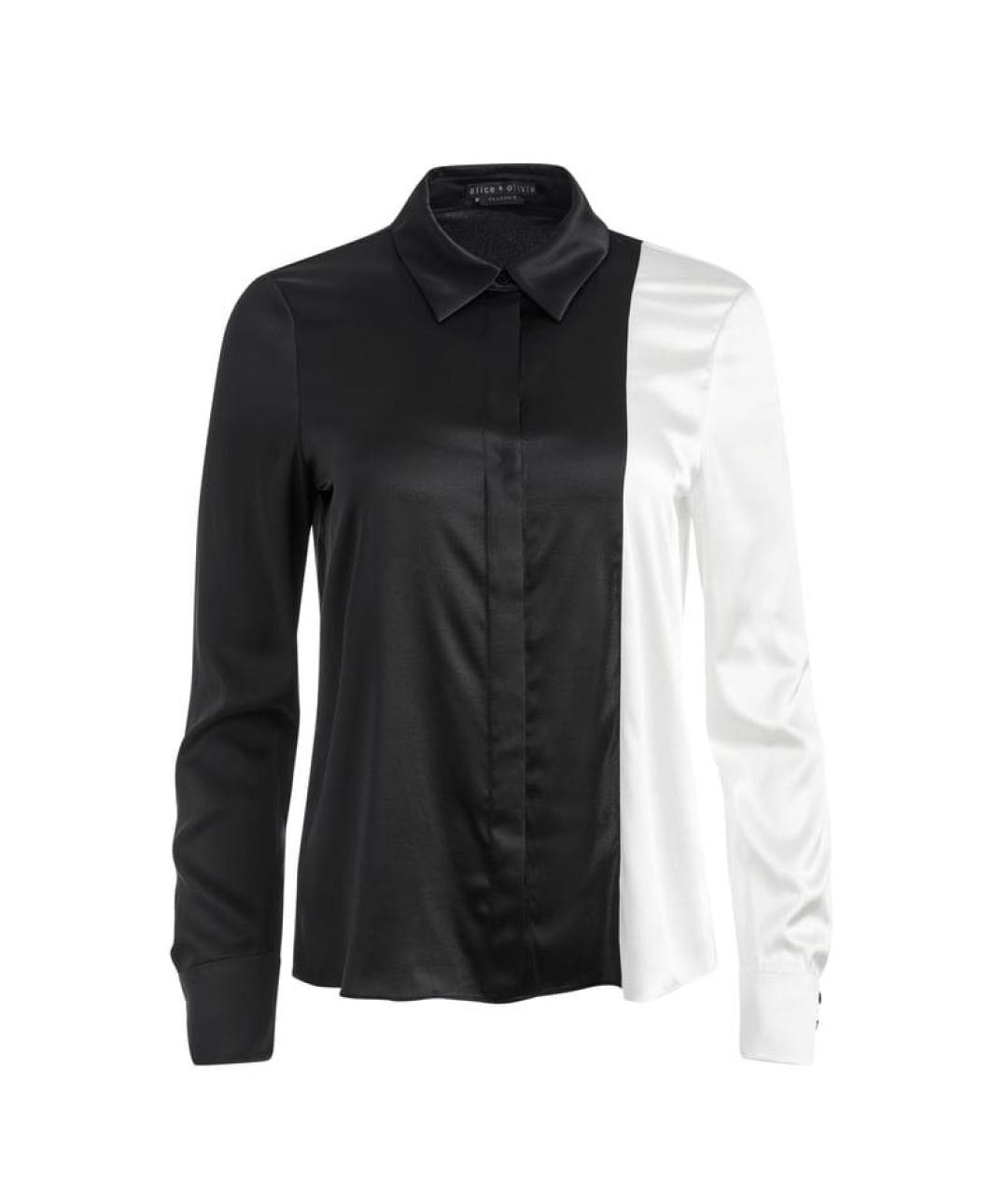 ALICE+OLIVIA Черная шелковая блузы, фото 6