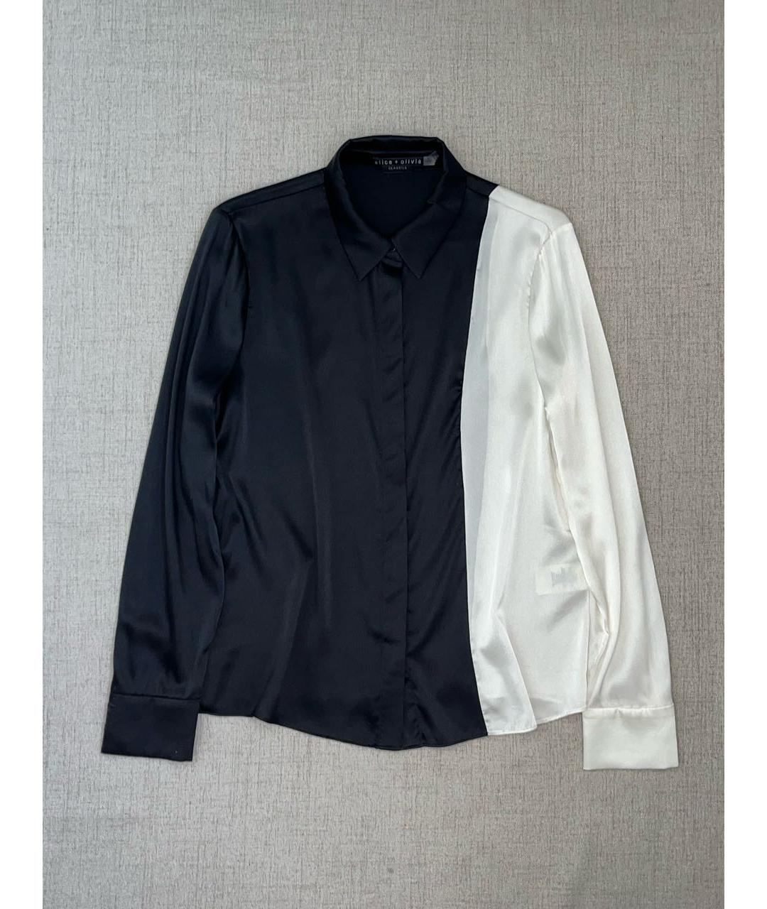 ALICE+OLIVIA Черная шелковая блузы, фото 9