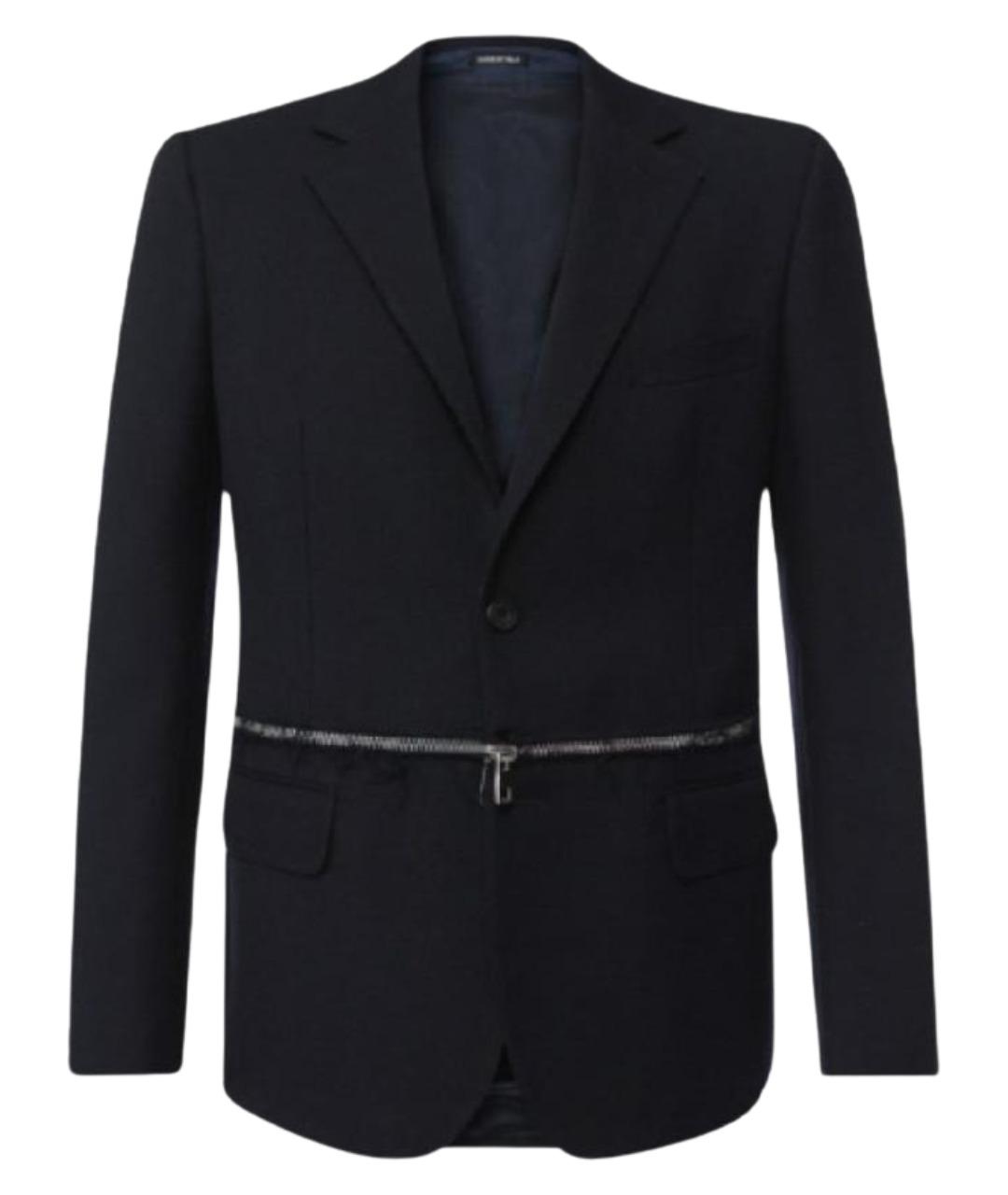 ALEXANDER MCQUEEN Темно-синий шерстяной пиджак, фото 1