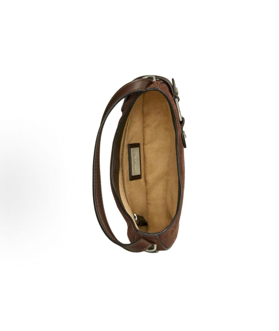 POLO RALPH LAUREN Коричневая кожаная сумка через плечо, фото 4
