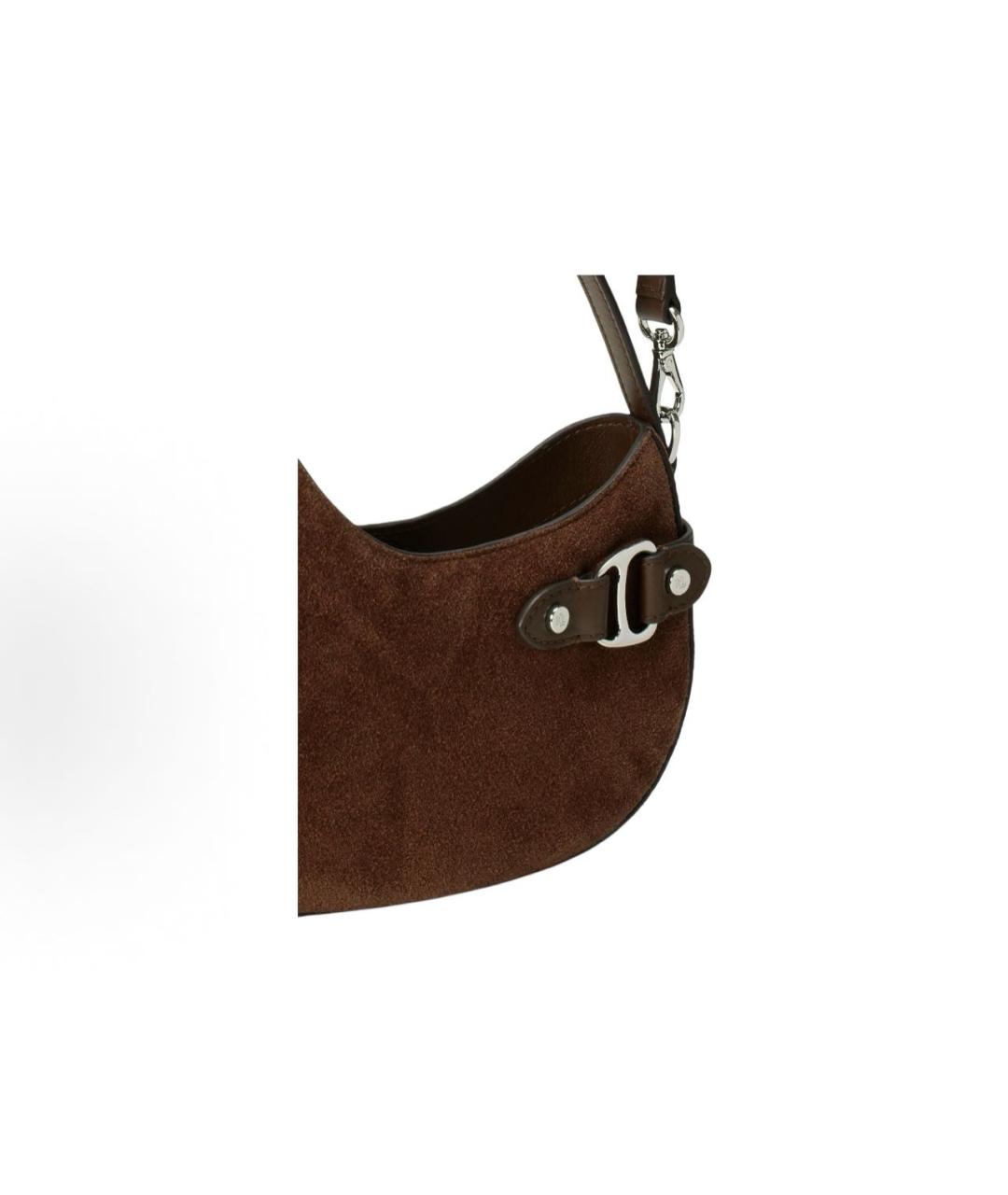 POLO RALPH LAUREN Коричневая кожаная сумка через плечо, фото 5