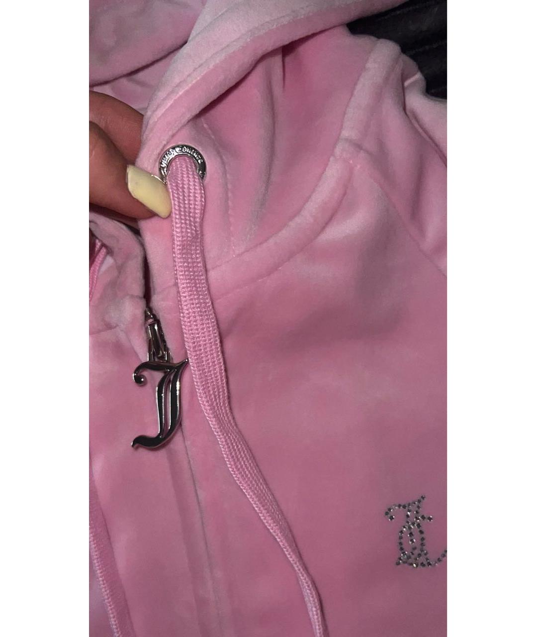 JUICY COUTURE Розовый велюровый спортивные костюмы, фото 5
