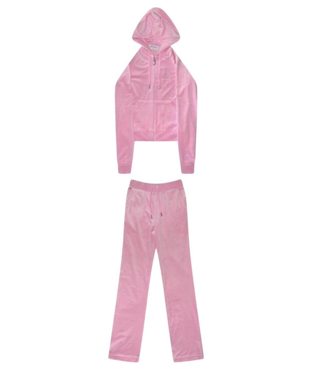 JUICY COUTURE Розовый велюровый спортивные костюмы, фото 1