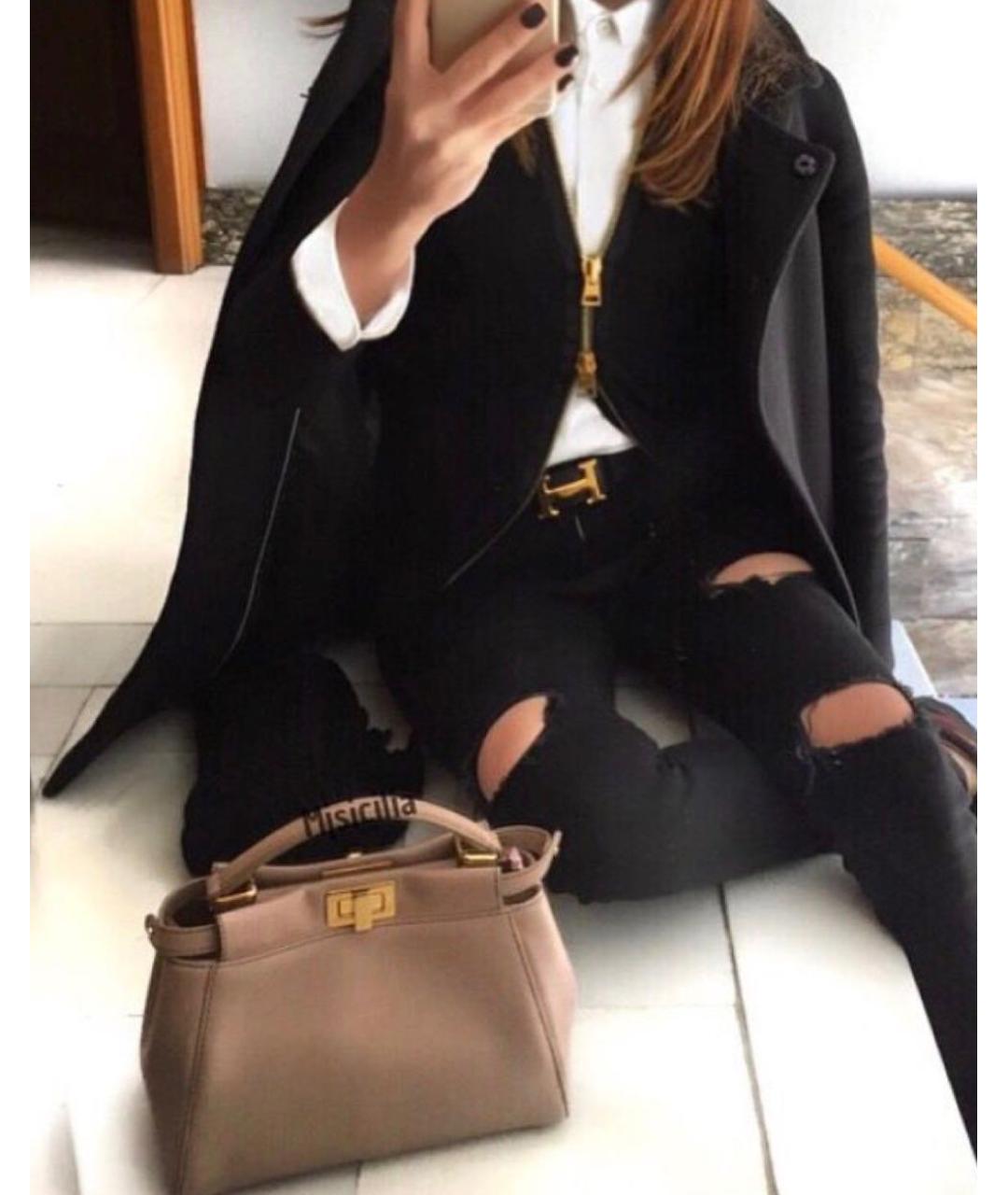 FENDI Бежевая кожаная сумка через плечо, фото 7