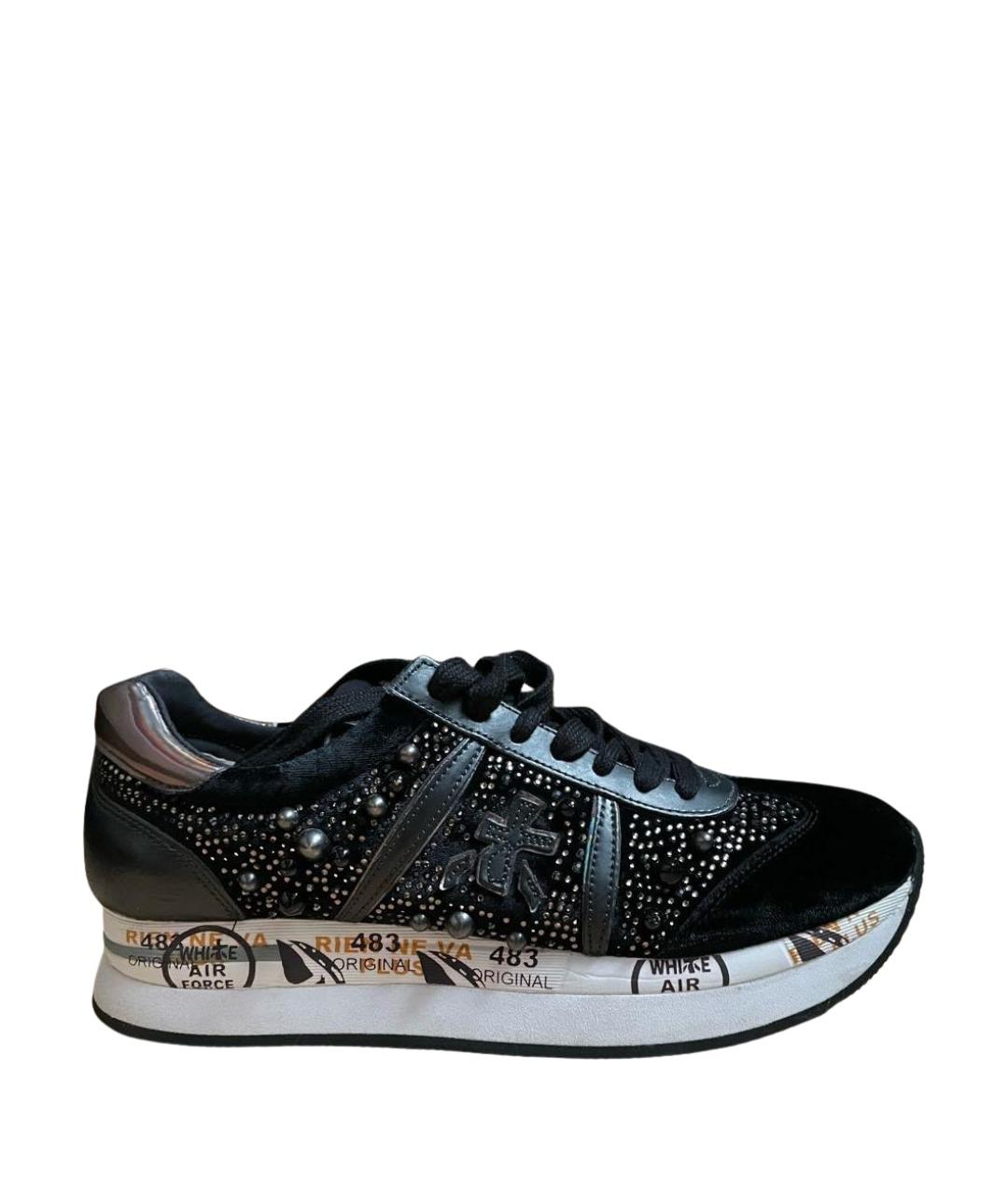 PREMIATA Черные замшевые кроссовки, фото 1