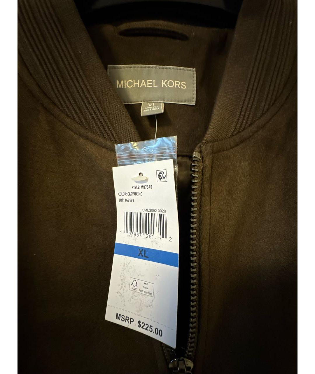 MICHAEL KORS Коричневая замшевая куртка, фото 3