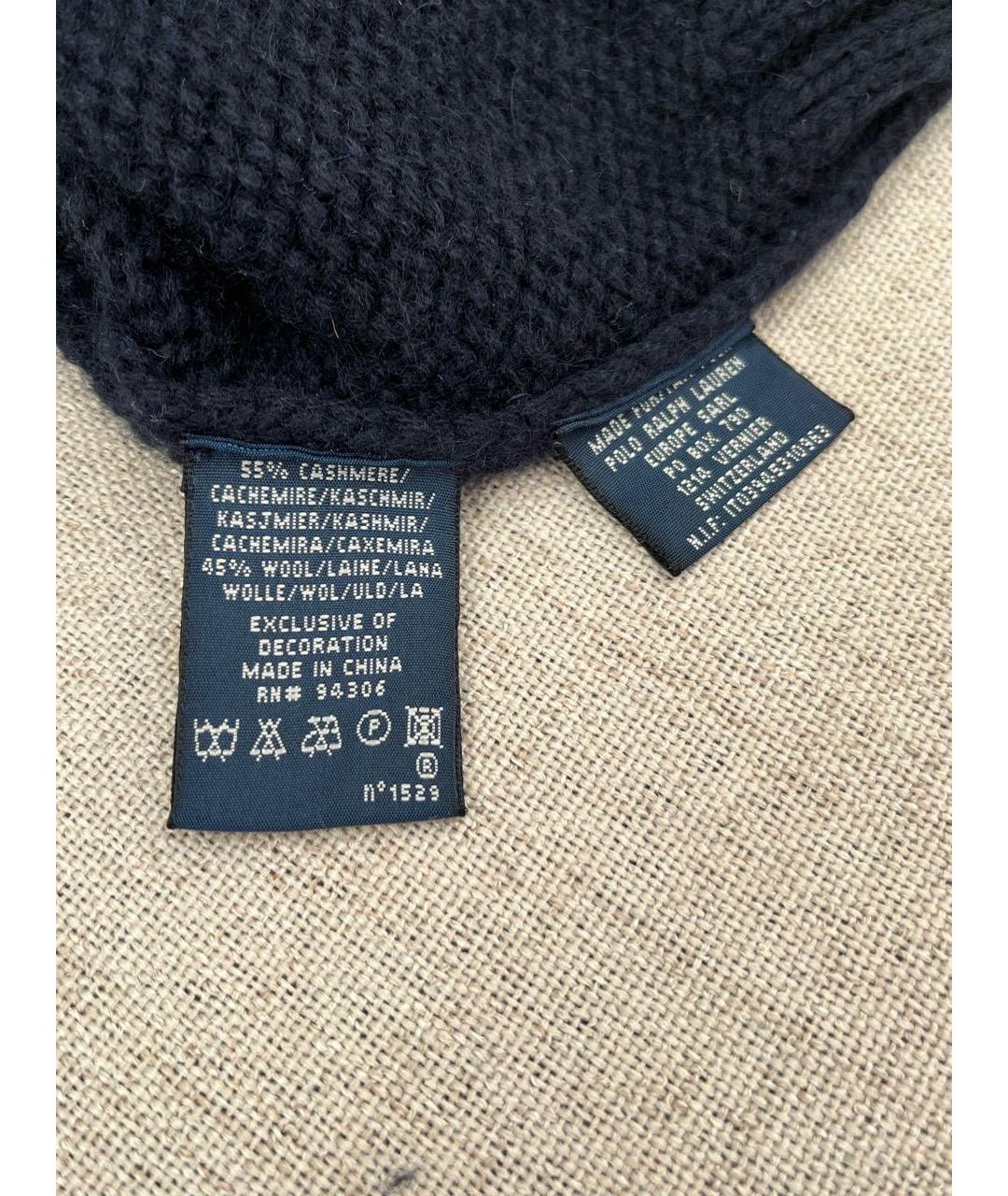 RALPH LAUREN Синий кашемировый джемпер / свитер, фото 8