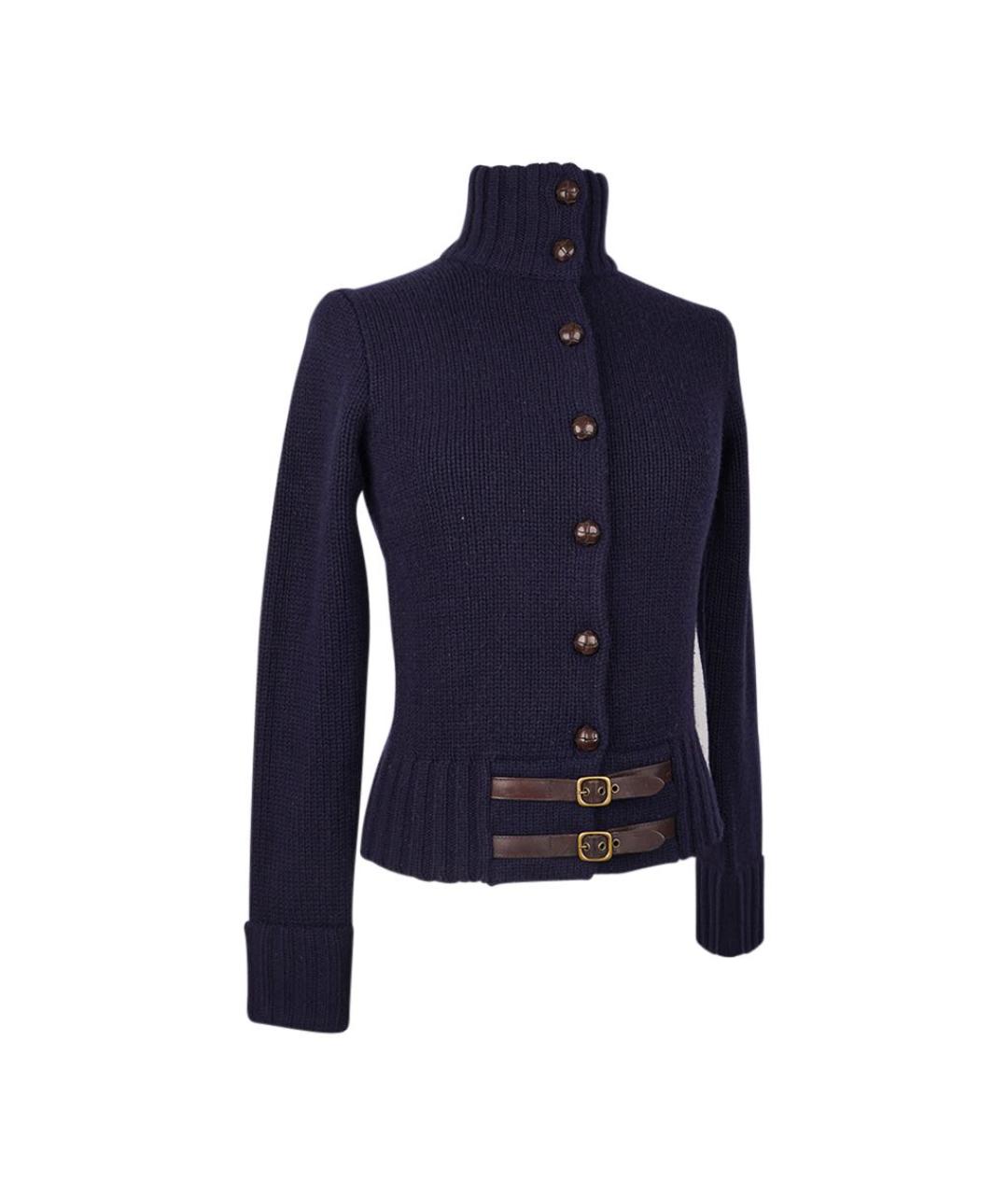 RALPH LAUREN Синий кашемировый джемпер / свитер, фото 2